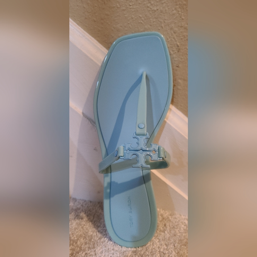 Tory Burch Roxanne Jelly Sandals Island Blue Women's Size 9